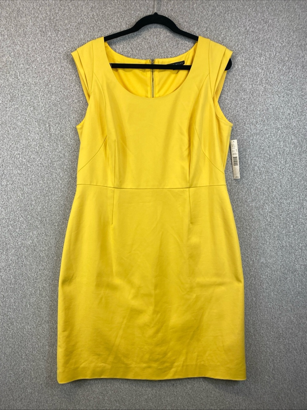 ANTONIO MELANI Sunshine Yellow Sheath Dress Womens Size 14 Career Workwear